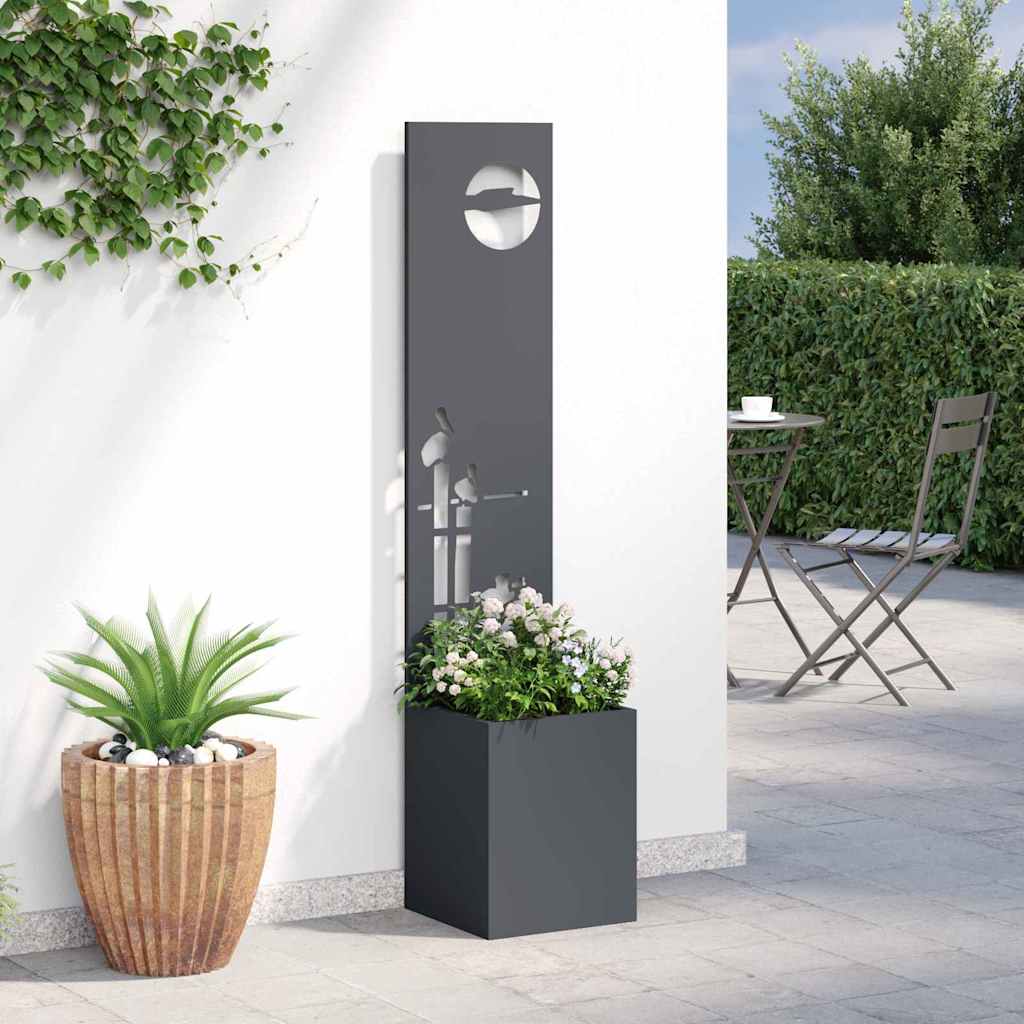 Jardinier avec Panneau Décoratif Anthracite 32 x 140 cm - XIOS