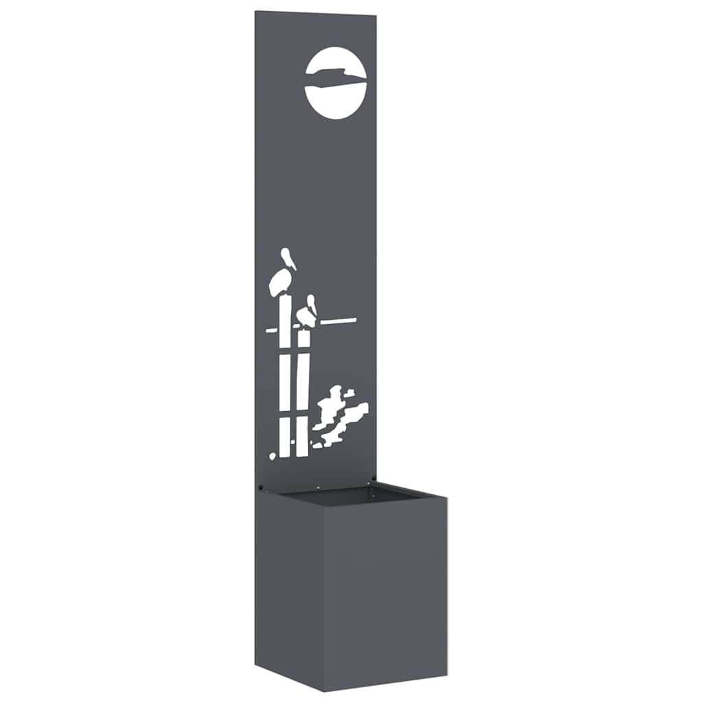 Jardinier avec Panneau Décoratif Anthracite 32 x 140 cm - XIOS