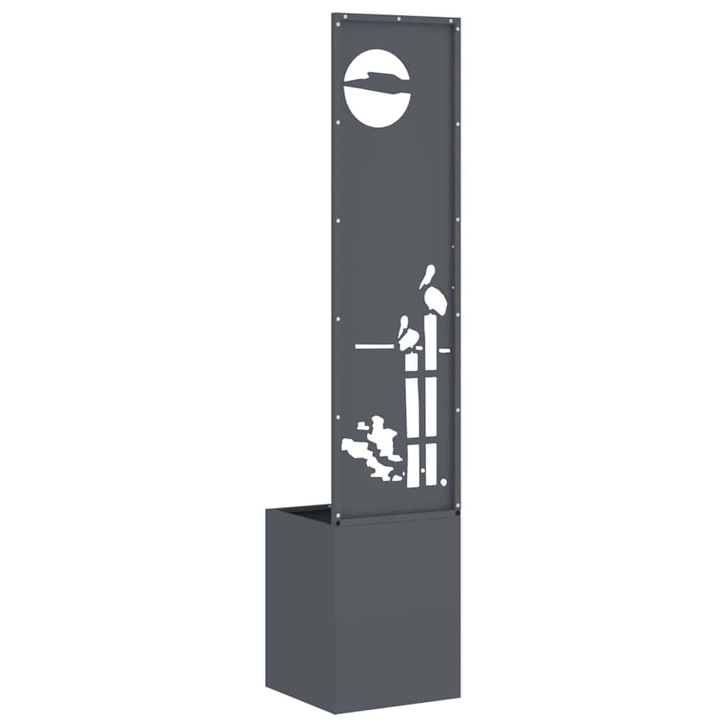 Jardinier avec Panneau Décoratif Anthracite 32 x 140 cm - XIOS