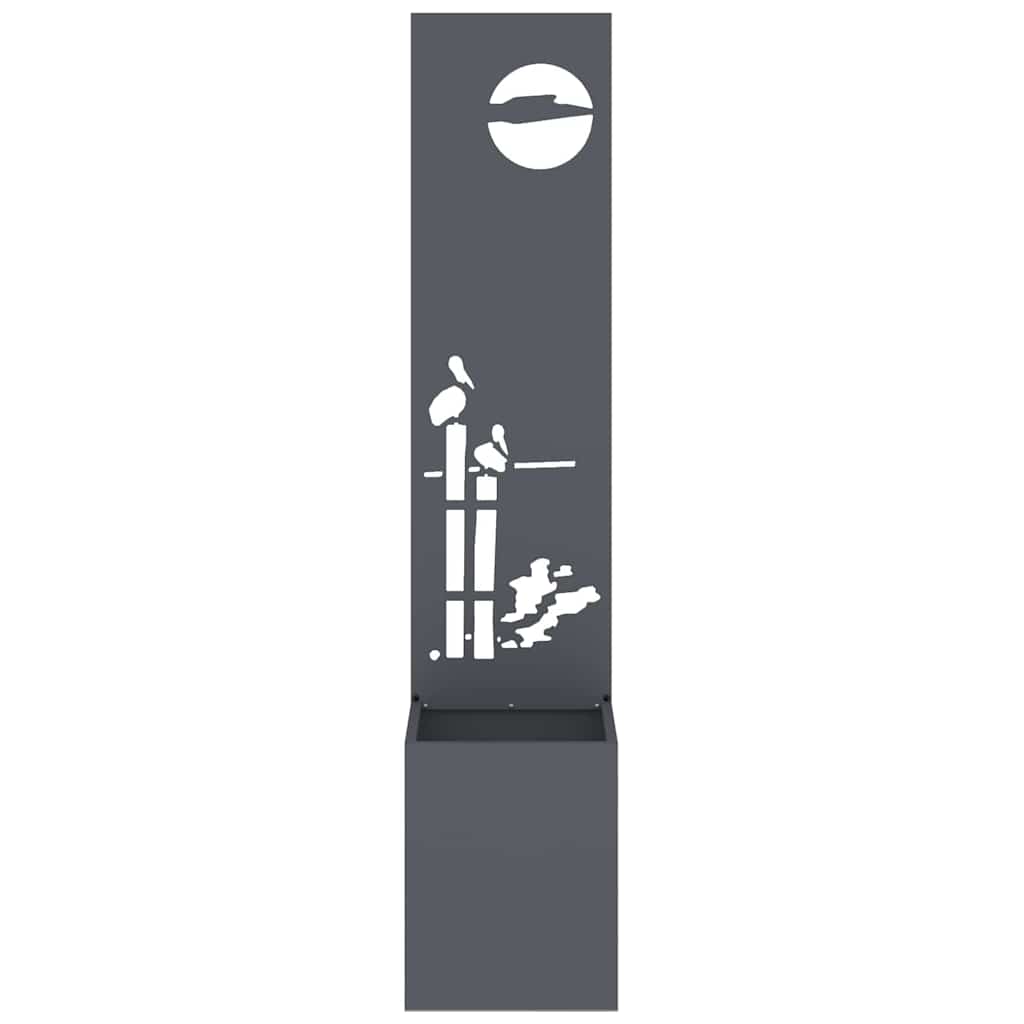 Jardinier avec Panneau Décoratif Anthracite 32 x 140 cm - XIOS