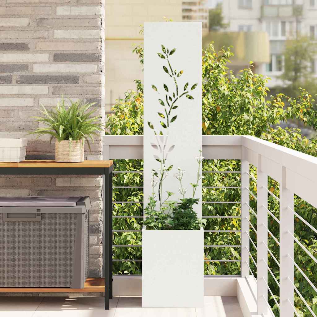 Écran de confidentialité de jardin Floral Blanc 32 x 140 cm XIOS