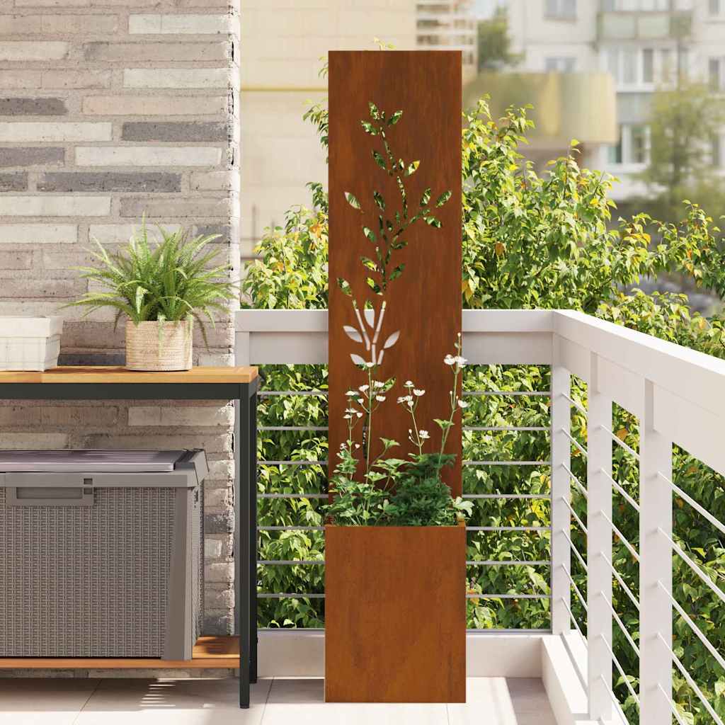 Écran de confidentialité de jardin Floral Rouillé 32 x 140 cm XIOS