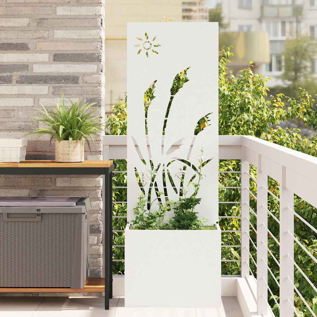Écran de confidentialité de jardin Fretwork Blanc 50 x 140 cm - XIOS