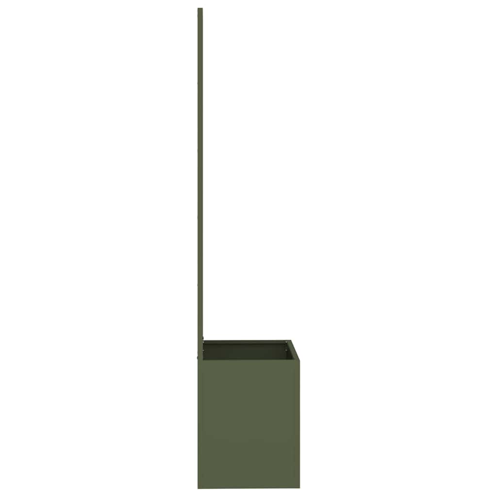 Jardinier avec Panneau Décoratif Vert olive 50 x 140 cm - XIOS
