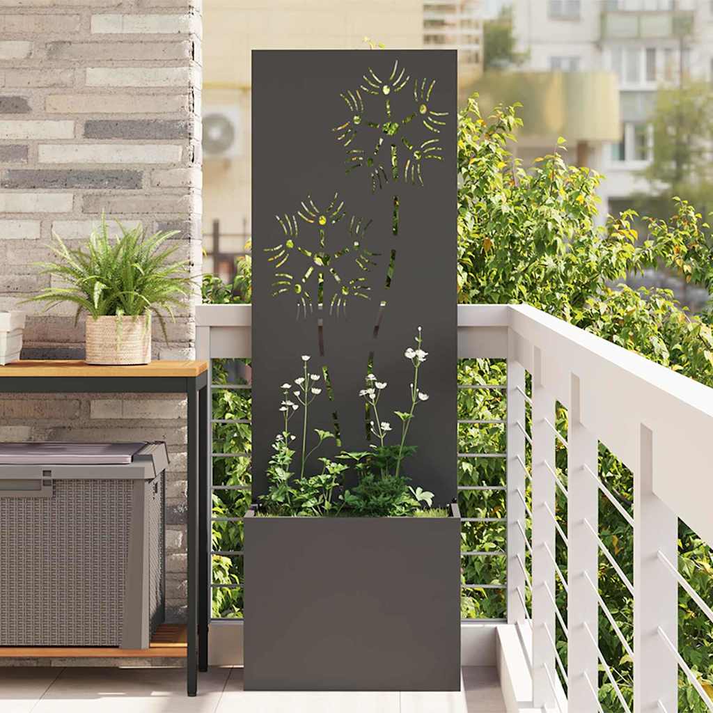 Écran de confidentialité de jardin Floral Noir 50 x 140 cm - XIOS