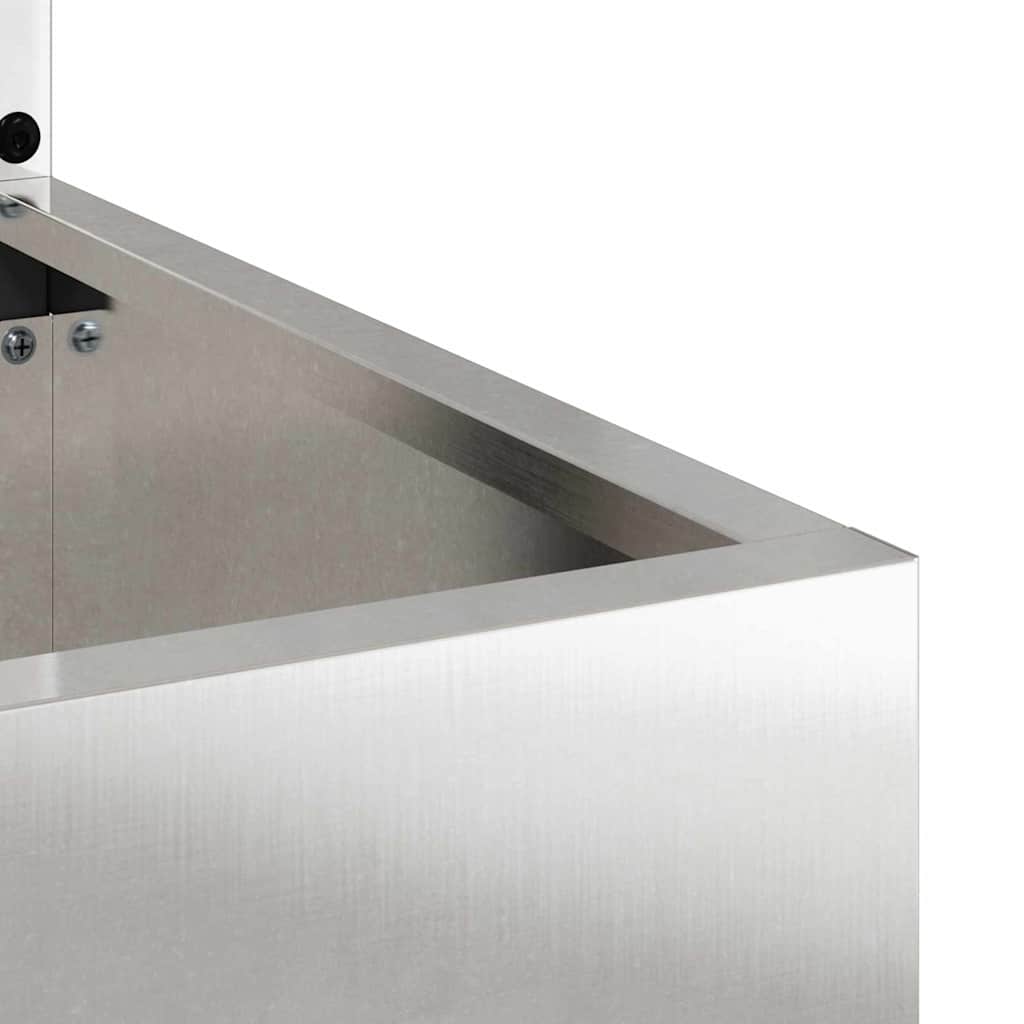Jardinier avec Panneau Décoratif Argent 50 x 140 cm - XIOS