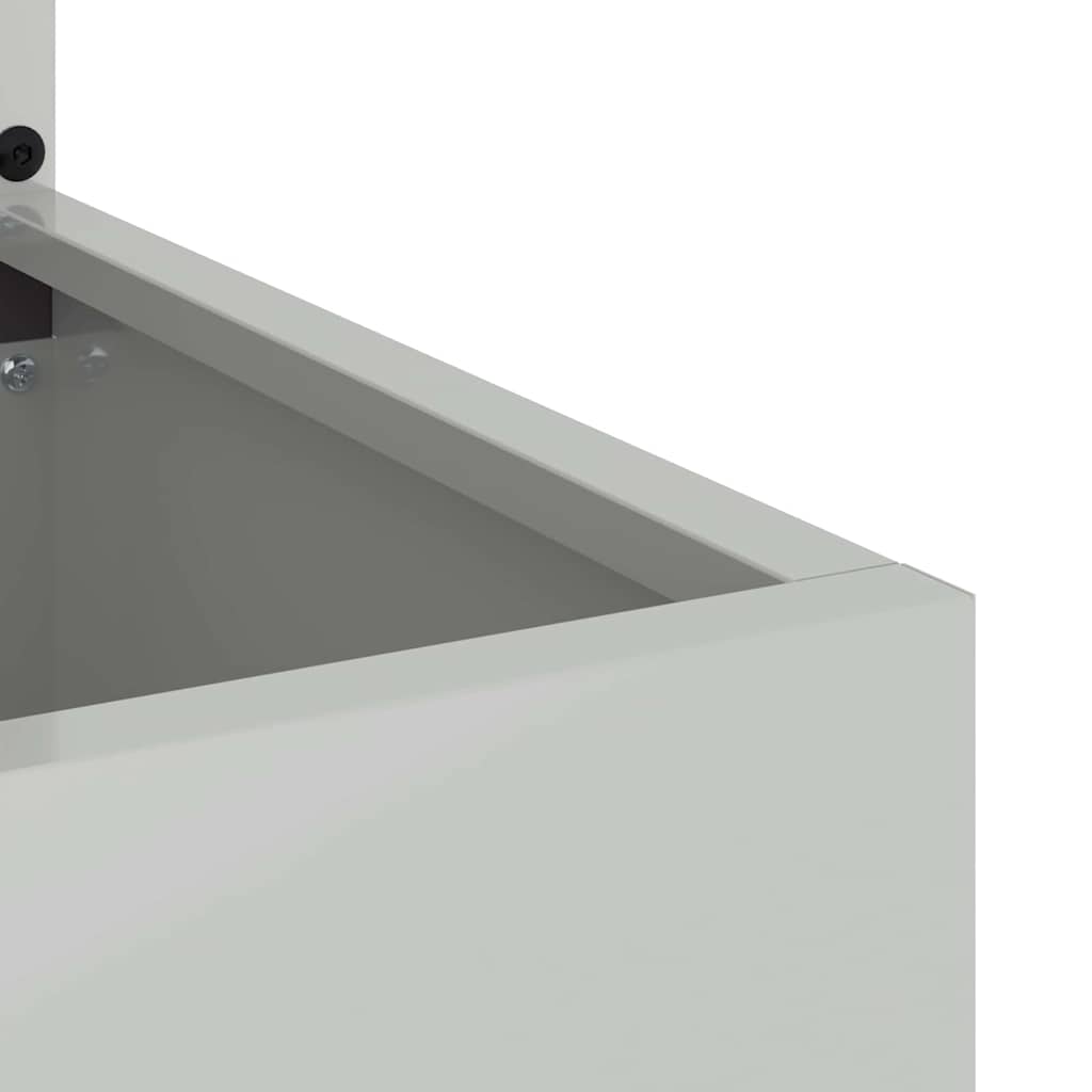 Jardinier avec Panneau Décoratif Argent 50 x 140 cm - XIOS