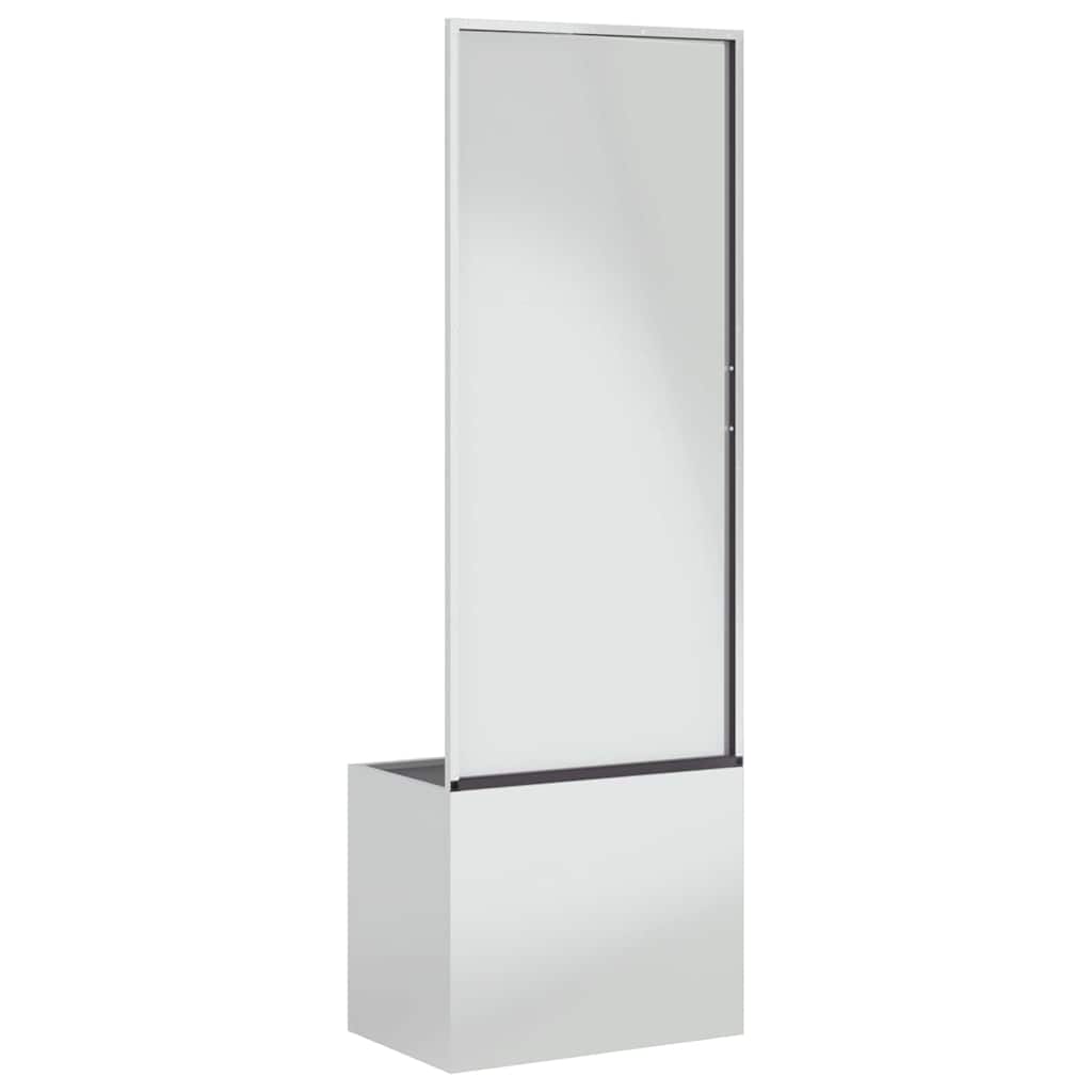 Jardinier avec Panneau Décoratif Argent 50 x 140 cm - XIOS