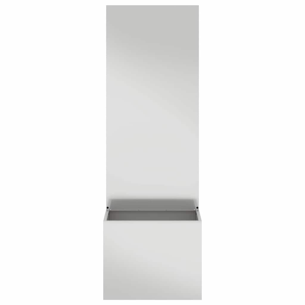 Jardinier avec Panneau Décoratif Argent 50 x 140 cm - XIOS