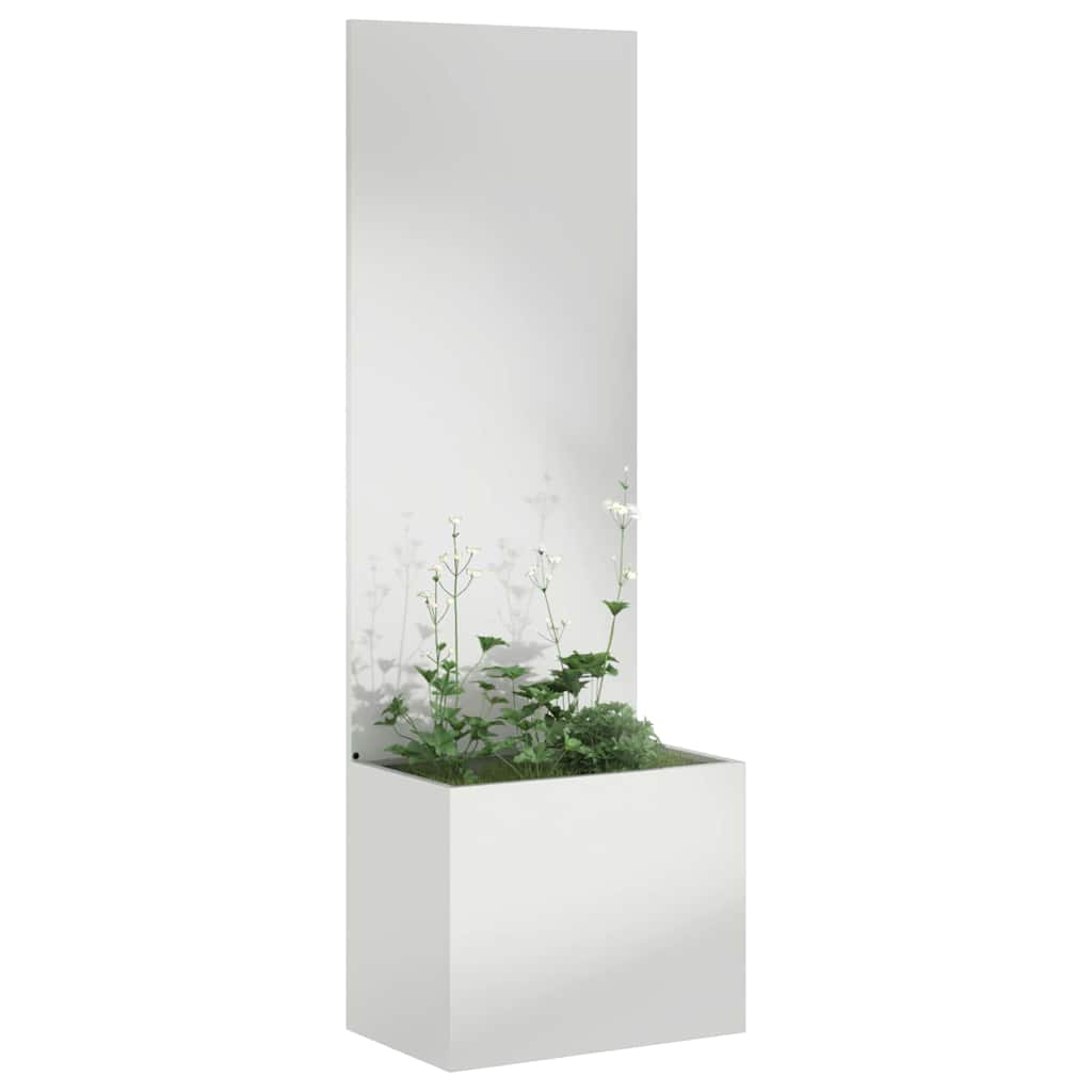 Jardinier avec Panneau Décoratif Argent 50 x 140 cm - XIOS
