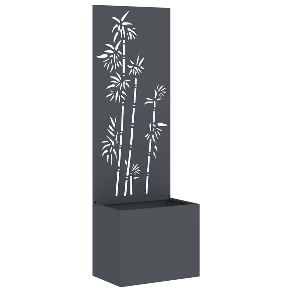 Jardinier avec Panneau Décoratif Anthracite 50 x 140 cm - XIOS