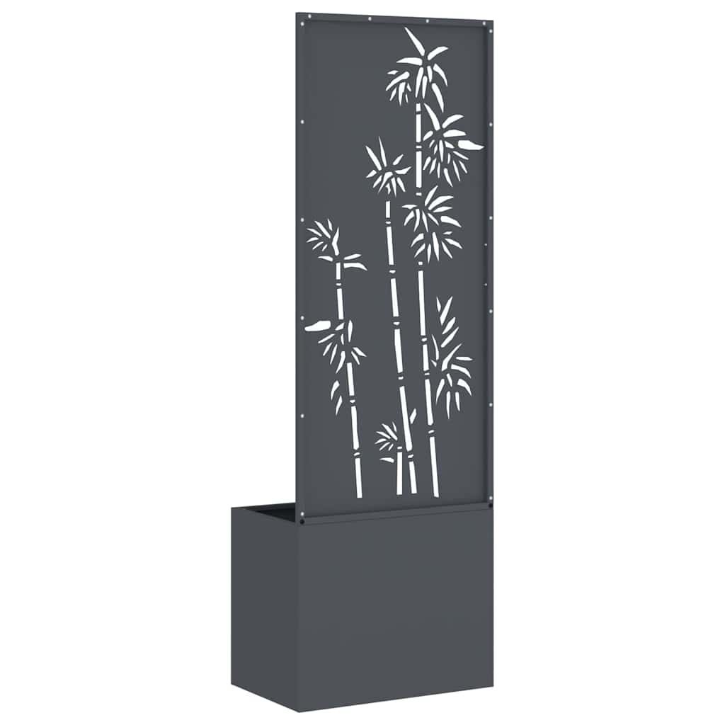 Jardinier avec Panneau Décoratif Anthracite 50 x 140 cm - XIOS