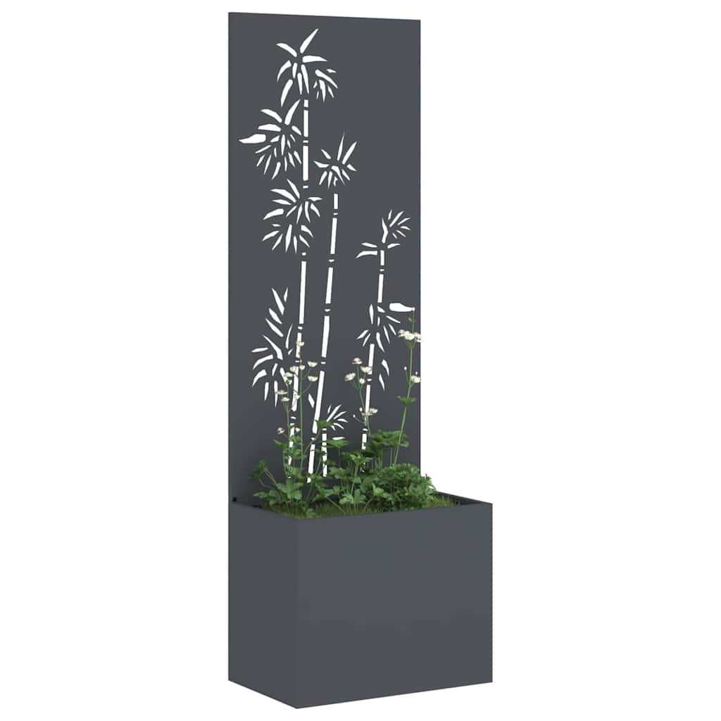 Jardinier avec Panneau Décoratif Anthracite 50 x 140 cm - XIOS