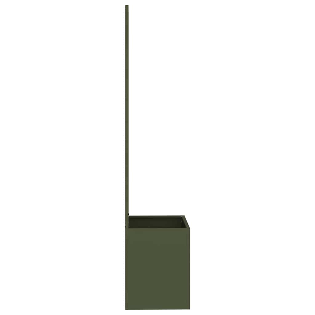 Jardinier avec Panneau Décoratif Vert olive 50 x 140 cm - XIOS