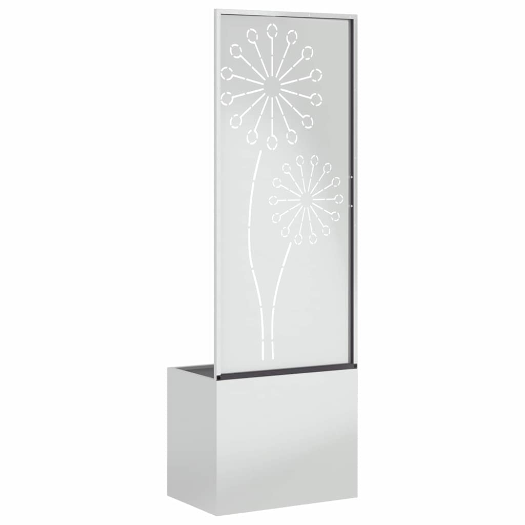 Jardinier avec Panneau Décoratif Argent 50 x 140 cm - XIOS