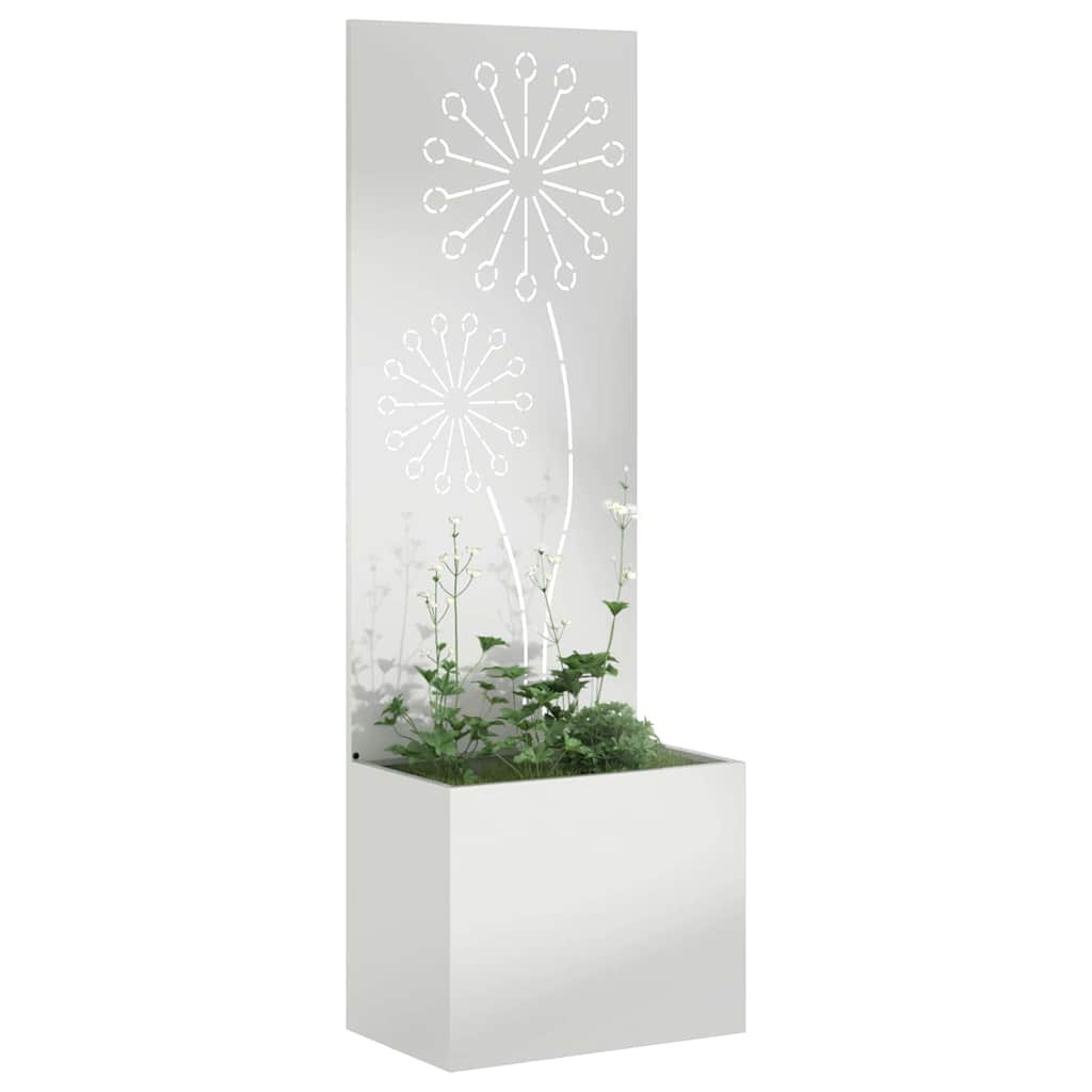 Jardinier avec Panneau Décoratif Argent 50 x 140 cm - XIOS