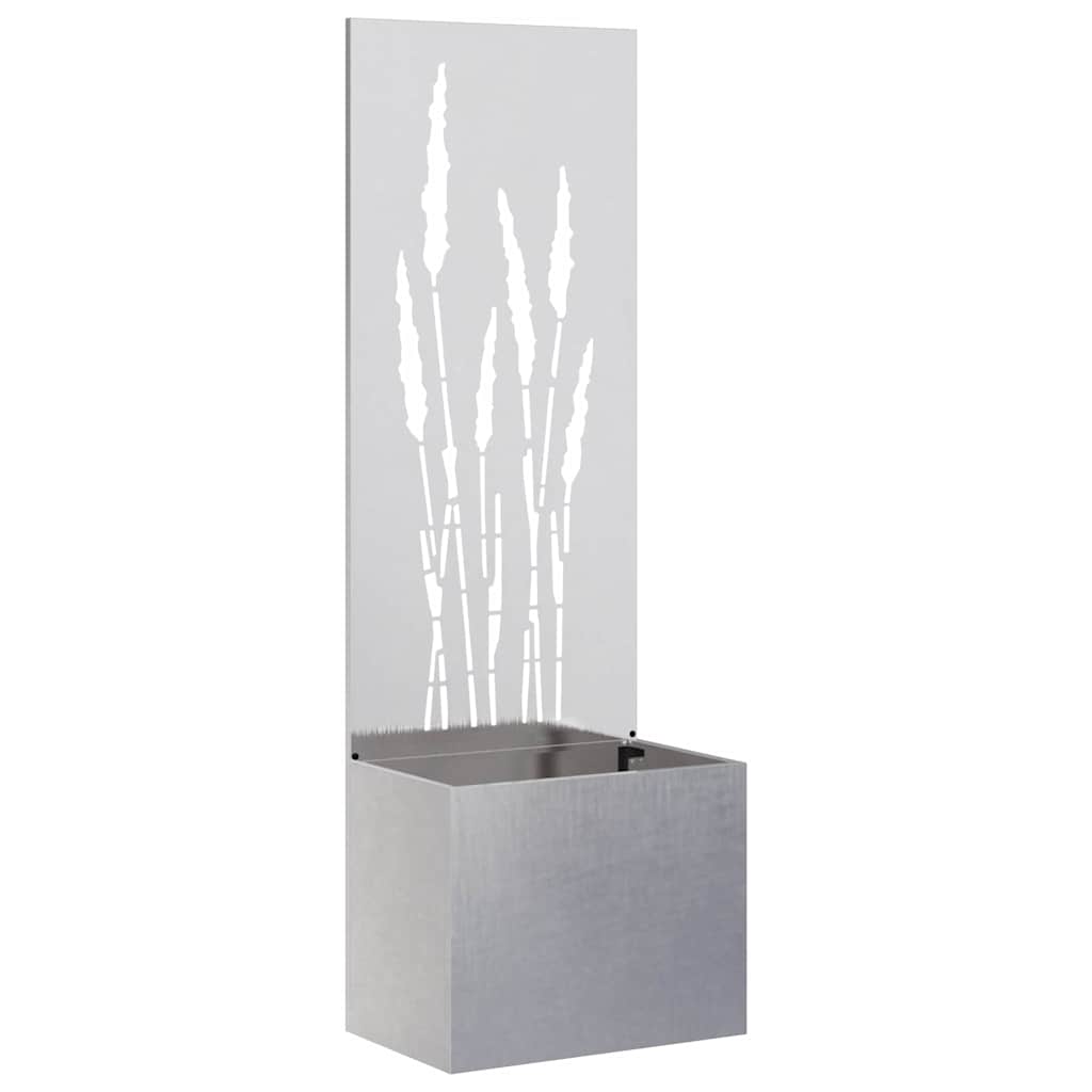 Jardinier avec Panneau Décoratif Argent 50 x 140 cm - XIOS