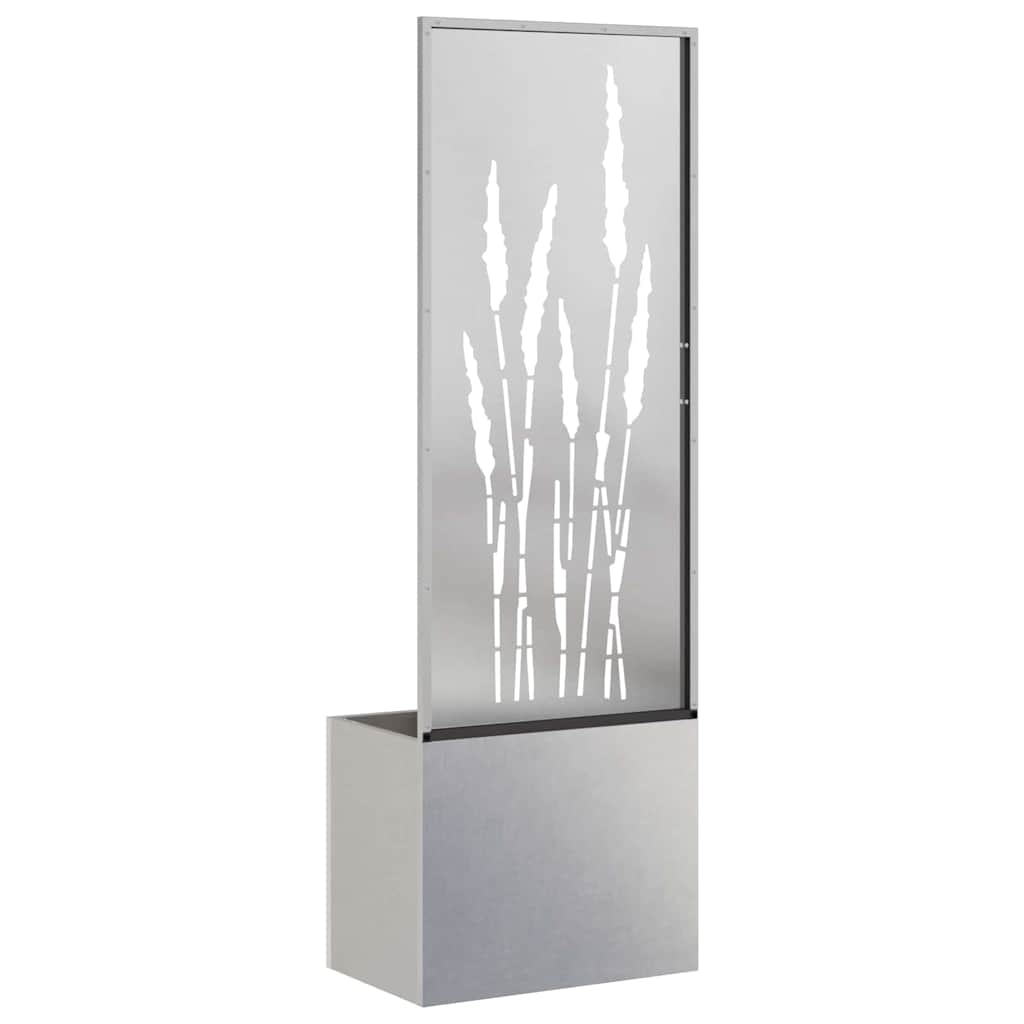 Jardinier avec Panneau Décoratif Argent 50 x 140 cm - XIOS