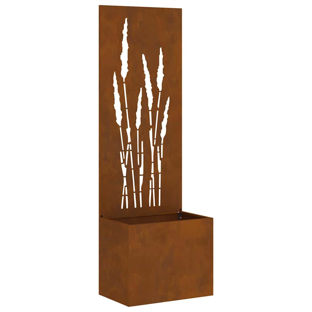 Jardinier avec Panneau Décoratif Rouillé 50 x 140 cm - XIOS
