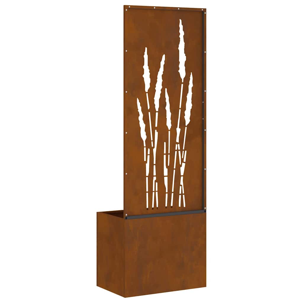 Jardinier avec Panneau Décoratif Rouillé 50 x 140 cm - XIOS