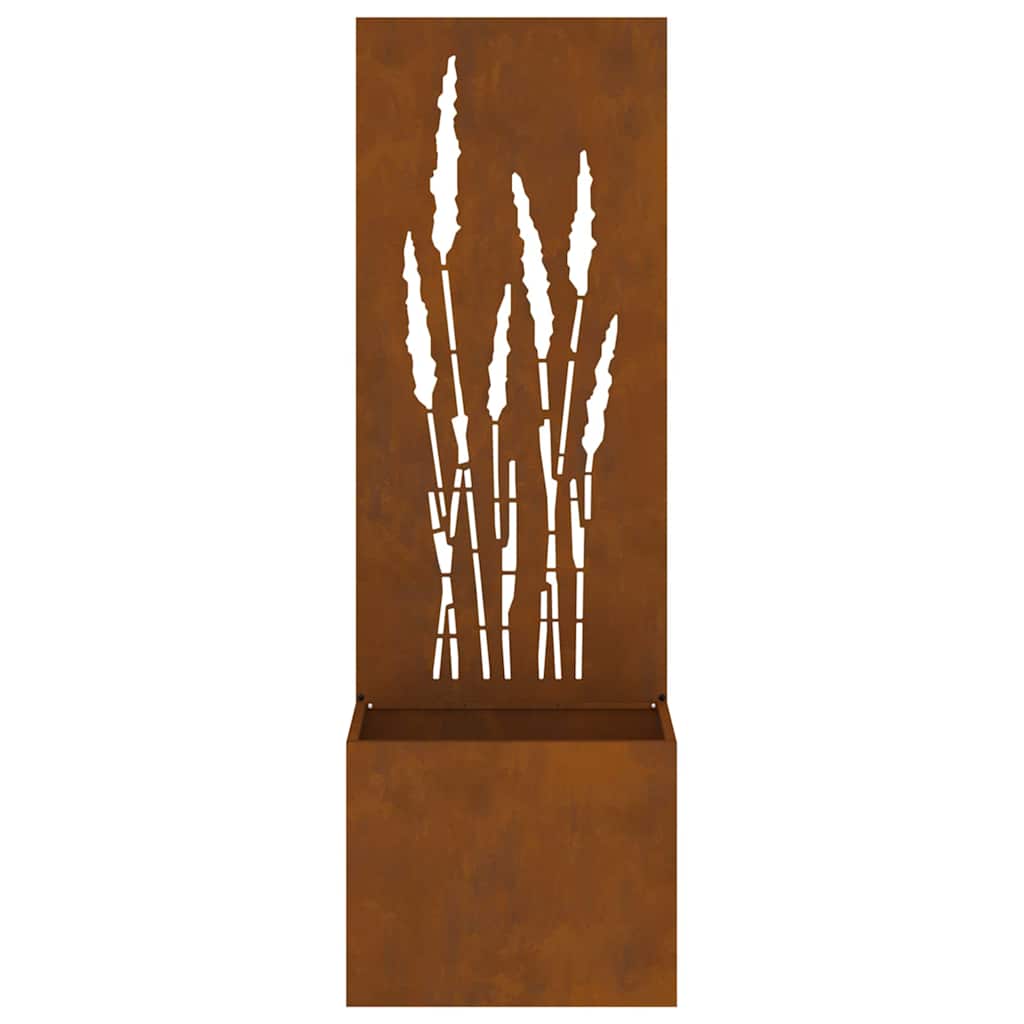 Jardinier avec Panneau Décoratif Rouillé 50 x 140 cm - XIOS