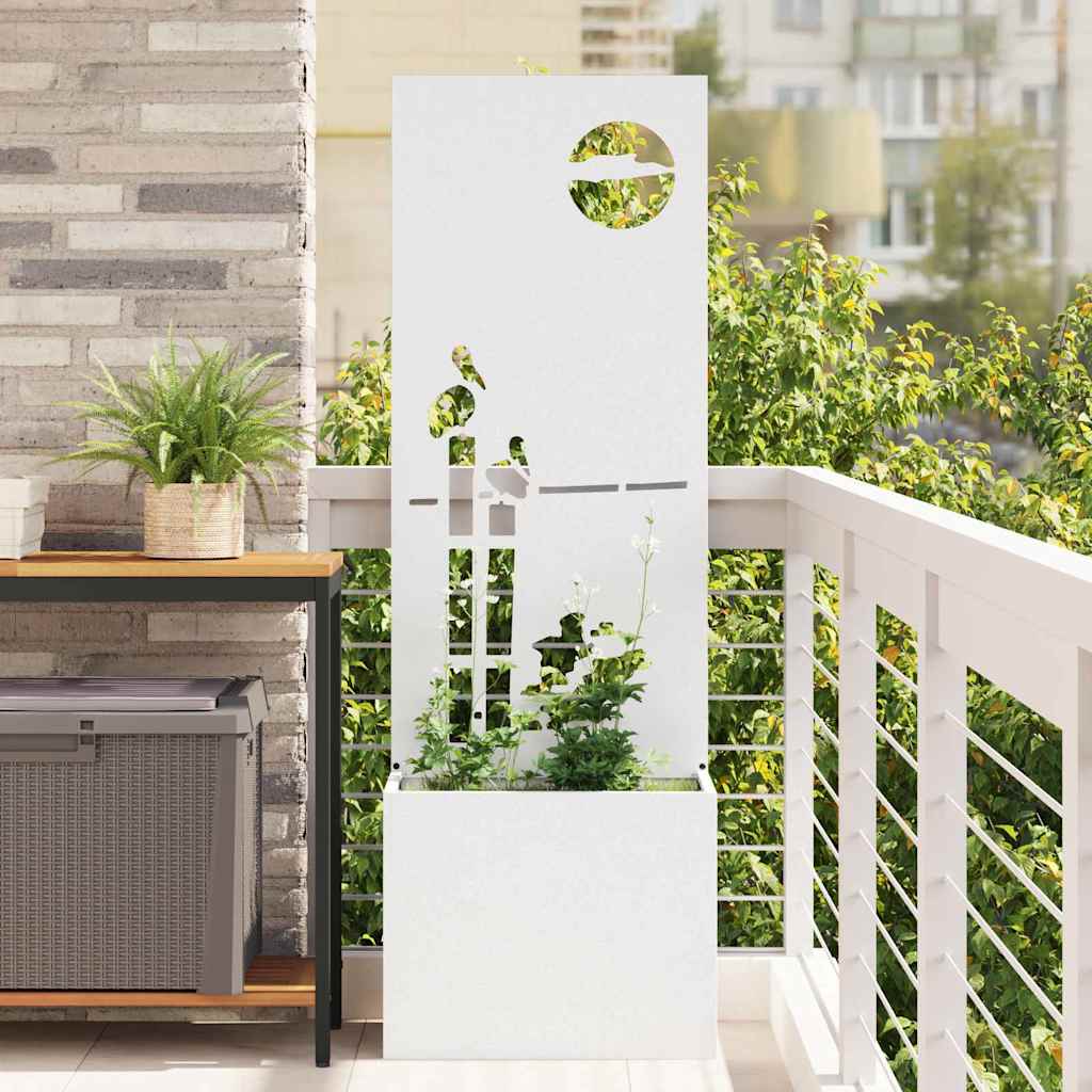 Écran de confidentialité de jardin Fretwork Blanc 50 x 140 cm - XIOS