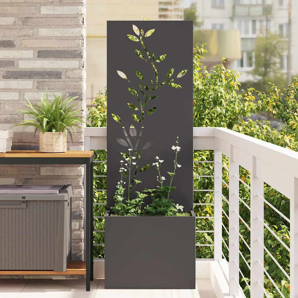 Écran de confidentialité de jardin Floral Noir 50 x 140 cm - XIOS