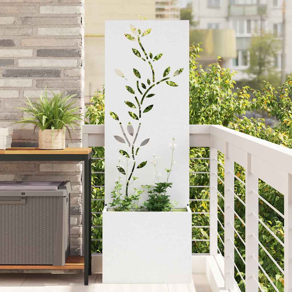 Écran de confidentialité de jardin Floral Blanc 50 x 140 cm - XIOS