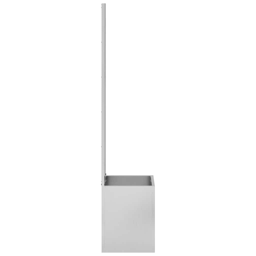 Jardinier avec Panneau Décoratif Argent 50 x 140 cm - XIOS
