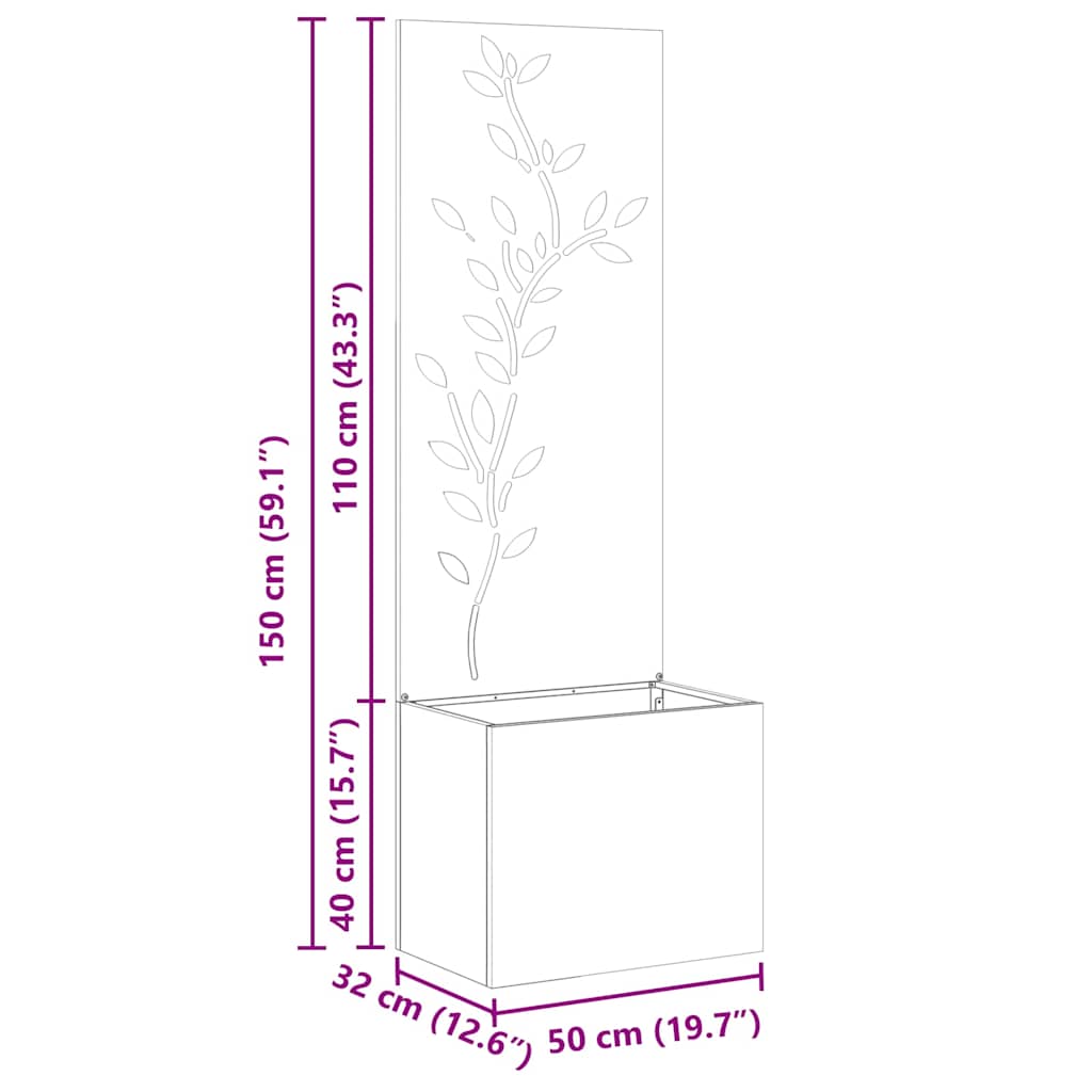Écran de confidentialité de jardin Floral Argent 50 x 140 cm - XIOS