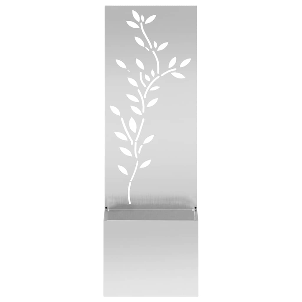 Jardinier avec Panneau Décoratif Argent 50 x 140 cm - XIOS