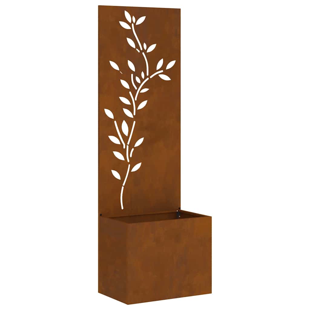 Jardinier avec Panneau Décoratif Rouillé 50 x 140 cm - XIOS
