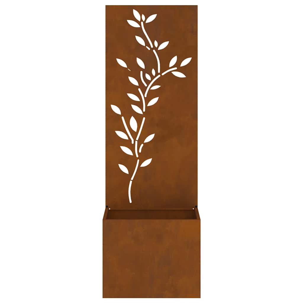 Jardinier avec Panneau Décoratif Rouillé 50 x 140 cm - XIOS