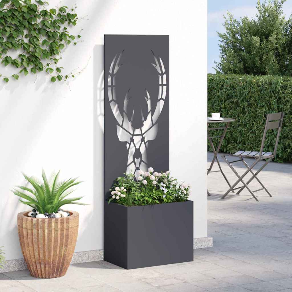 Jardinier avec Panneau Décoratif Anthracite 50 x 140 cm - XIOS