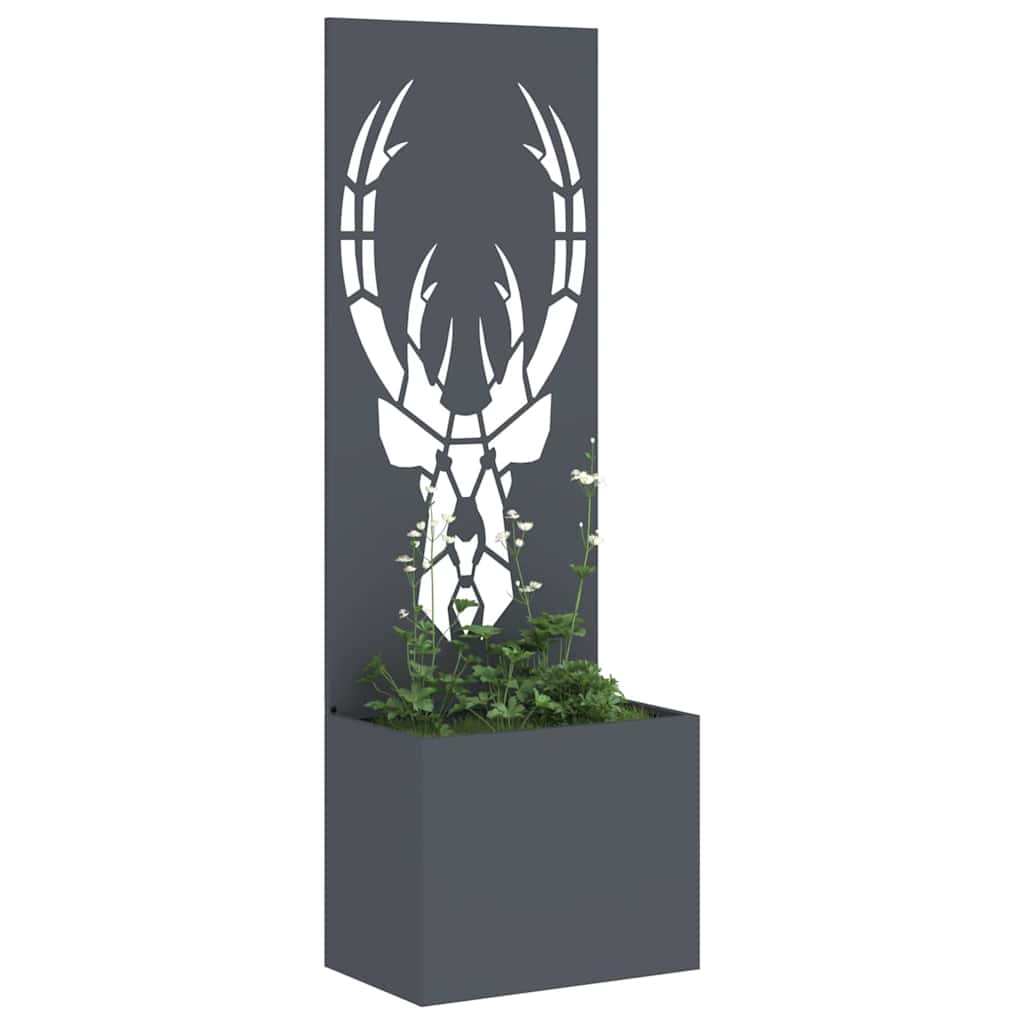 Jardinier avec Panneau Décoratif Anthracite 50 x 140 cm - XIOS