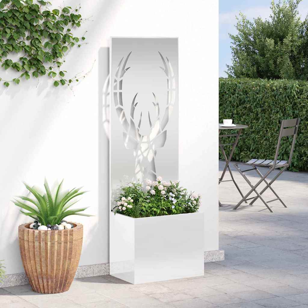 Jardinier avec Panneau Décoratif Argent 50 x 140 cm - XIOS
