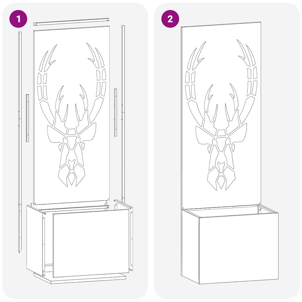Écran de confidentialité de jardin Rouillé 50 x 140 cm - XIOS