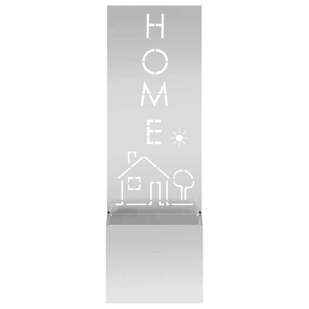 Jardinier avec Panneau Décoratif Argent 50 x 140 cm - XIOS