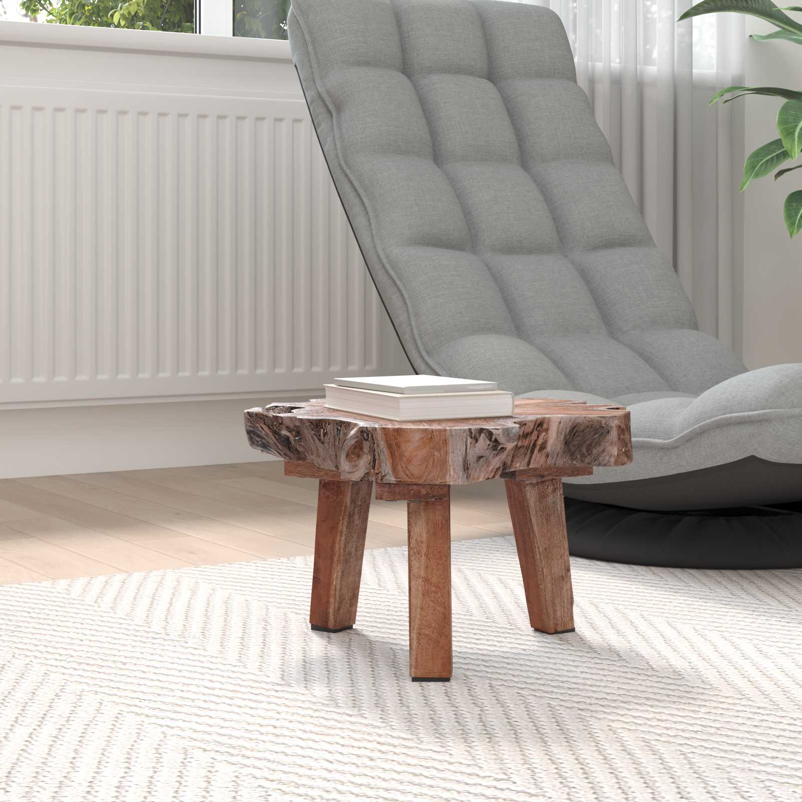 Table de chevet Marron 40 x 40 x 25 cm Bois Recyclé Solide