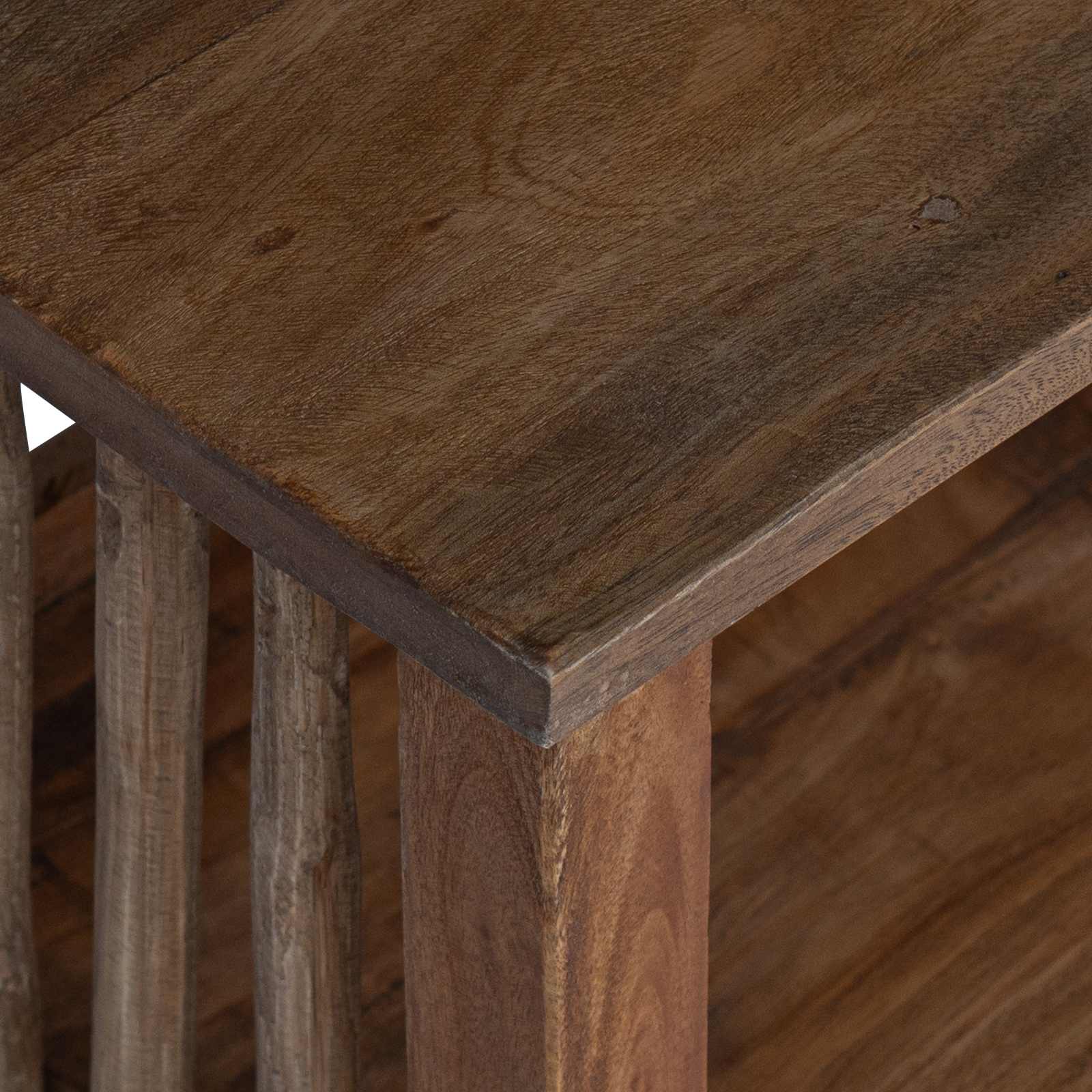 Table de chevet Marron 30 x 30 x 47 cm Bois Recyclé Solide