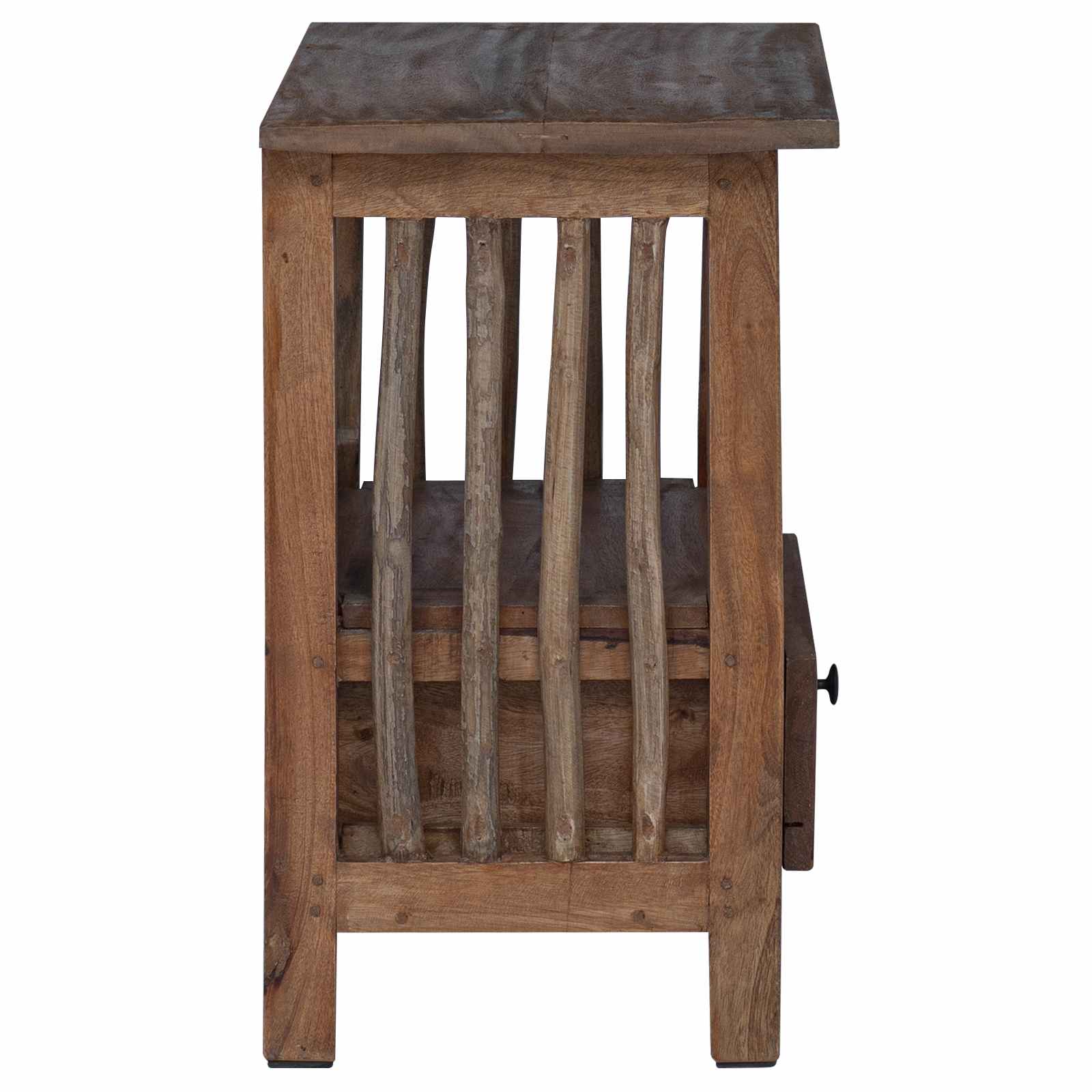 Table de chevet Marron 30 x 30 x 47 cm Bois Recyclé Solide