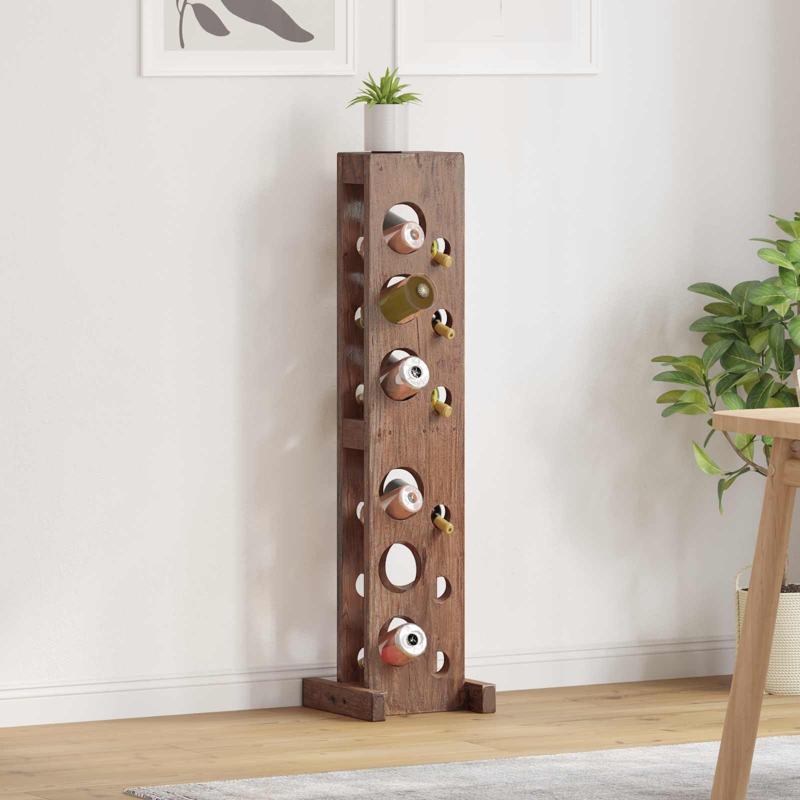Étagère Marron 20 x 25 x 100 cm Bois de Mahogany Massif - XIOS