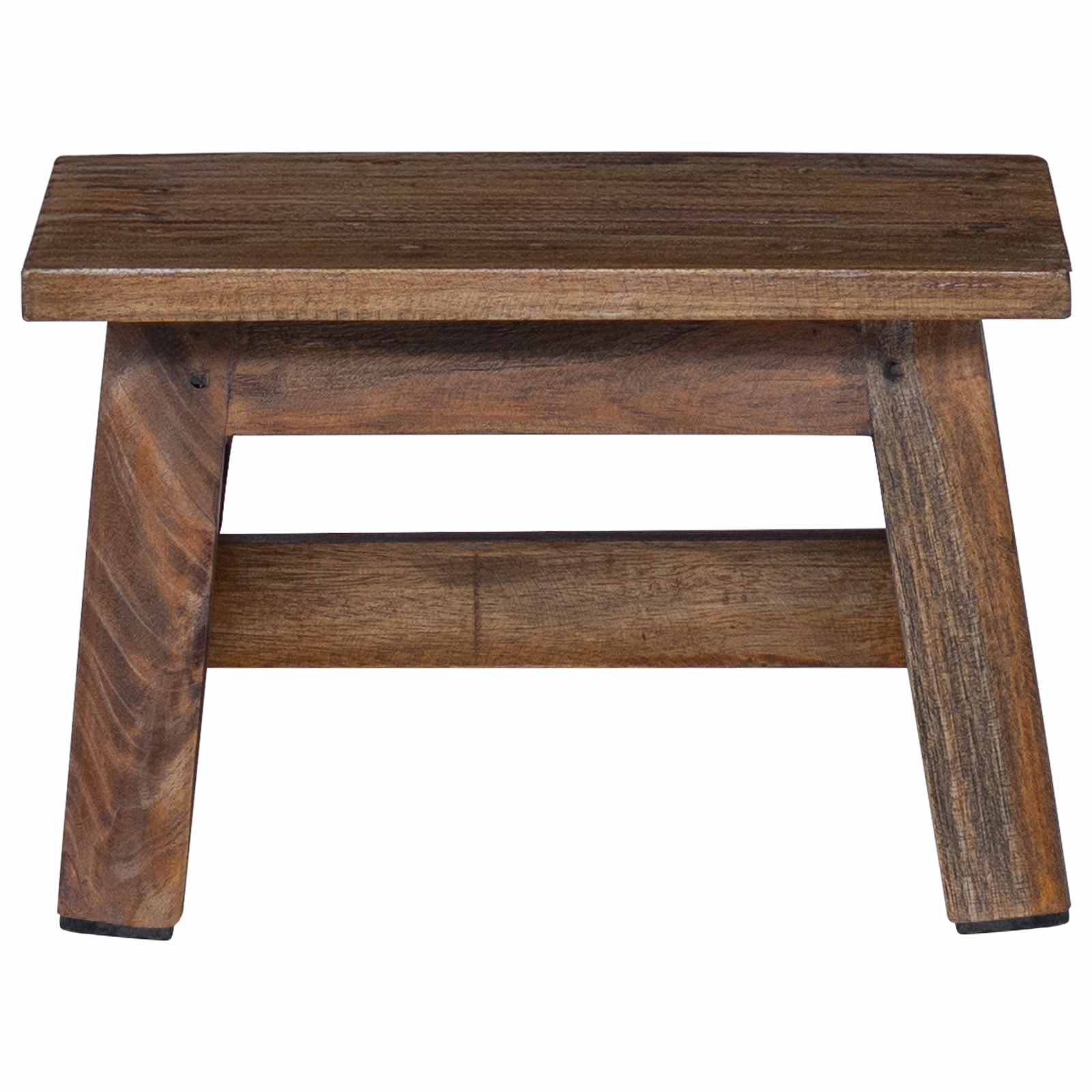 Tabouret Naturel 30 x 20 x 20 cm Bois d'Acajou - XIOS