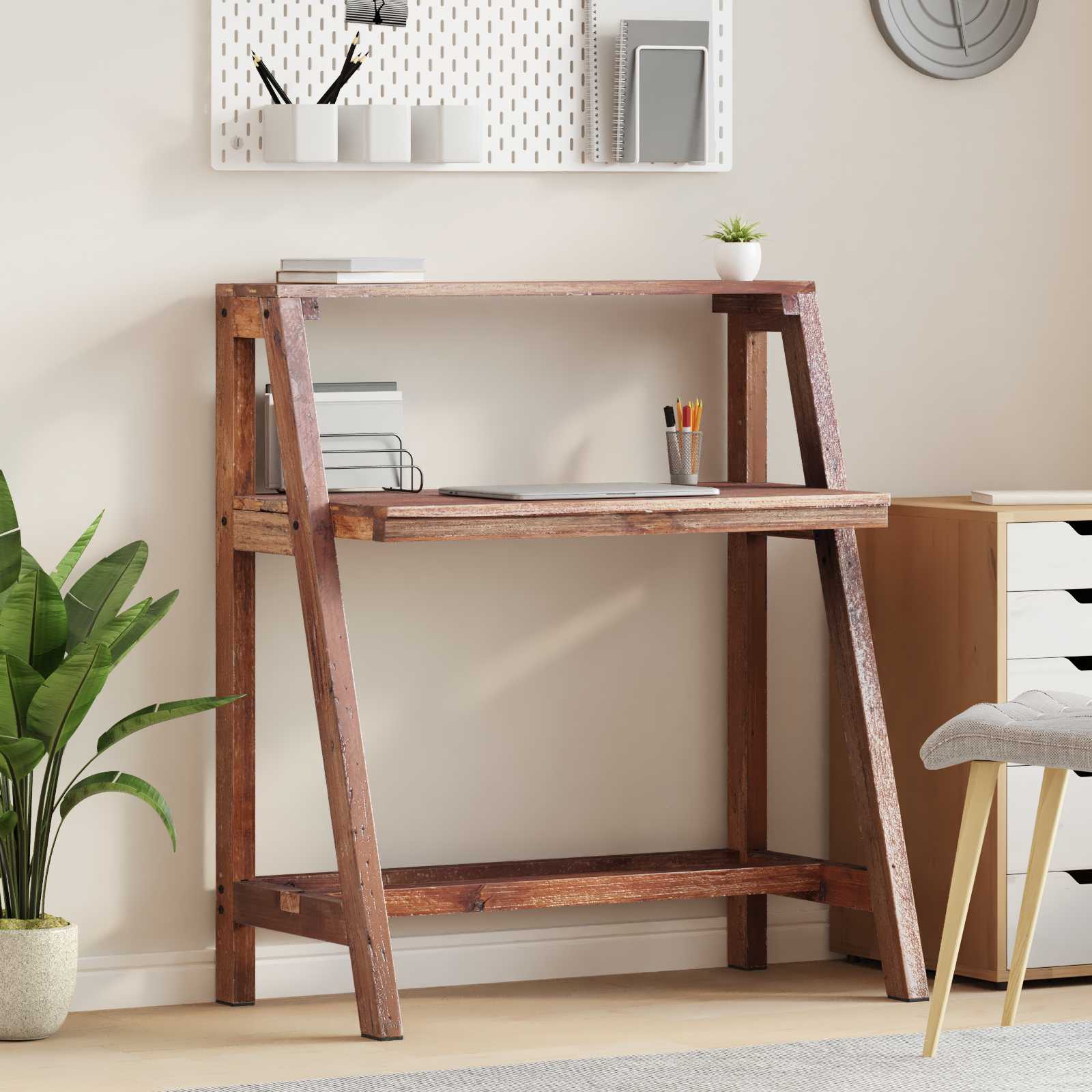 Bureau Marron 90 x 50 x 103 cm Bois Recyclé Solide - XIOS
