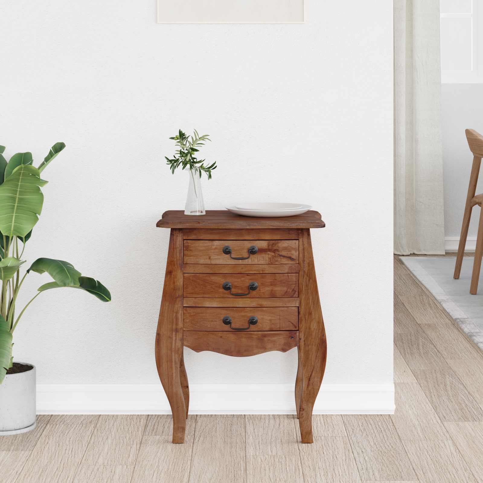 Coffre de rangement 48 x 35 x 64 cm Bois de Mahogany Massif - XIOS