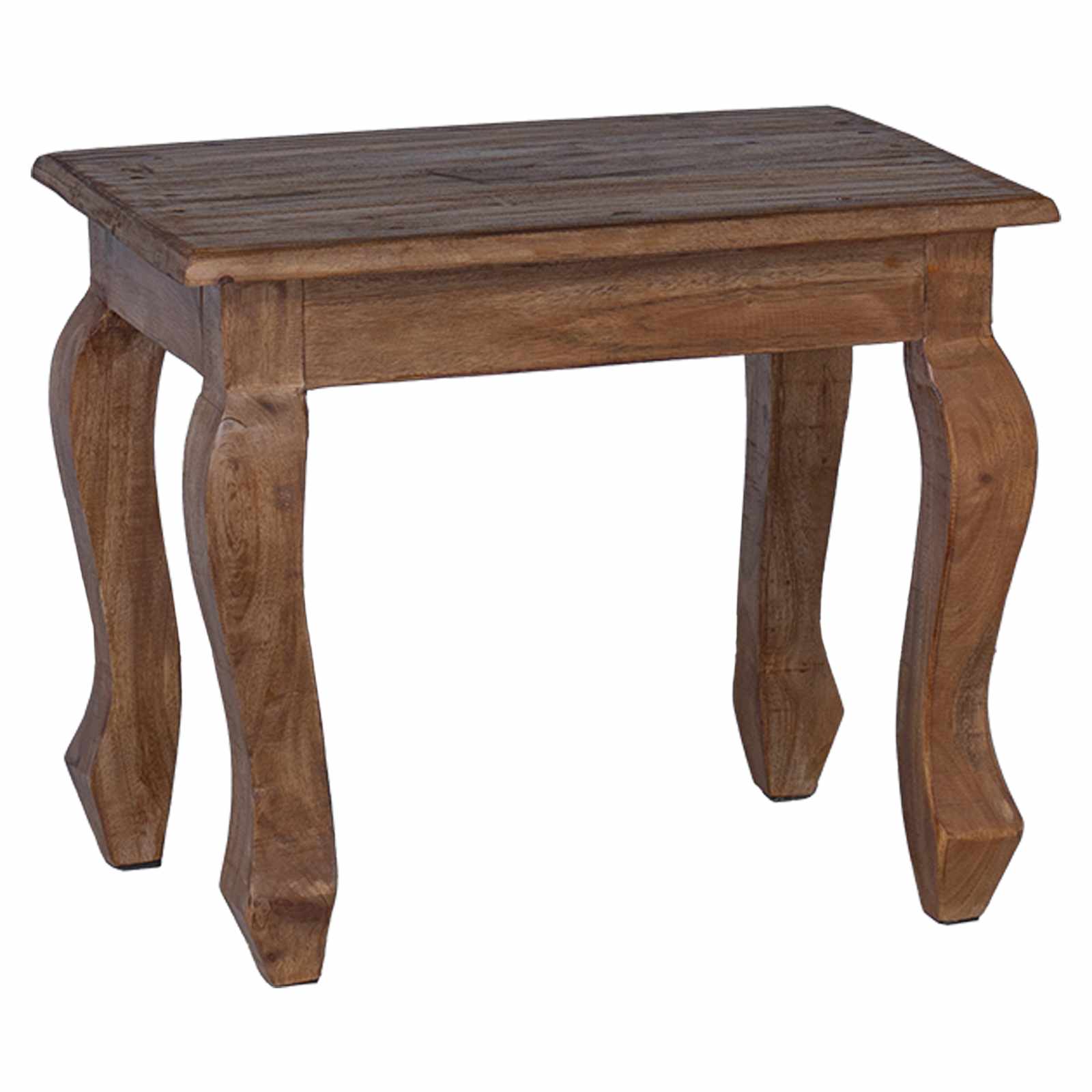 Table Gigogne 3 pcs Marron Bois massif d'acajou - XIOS