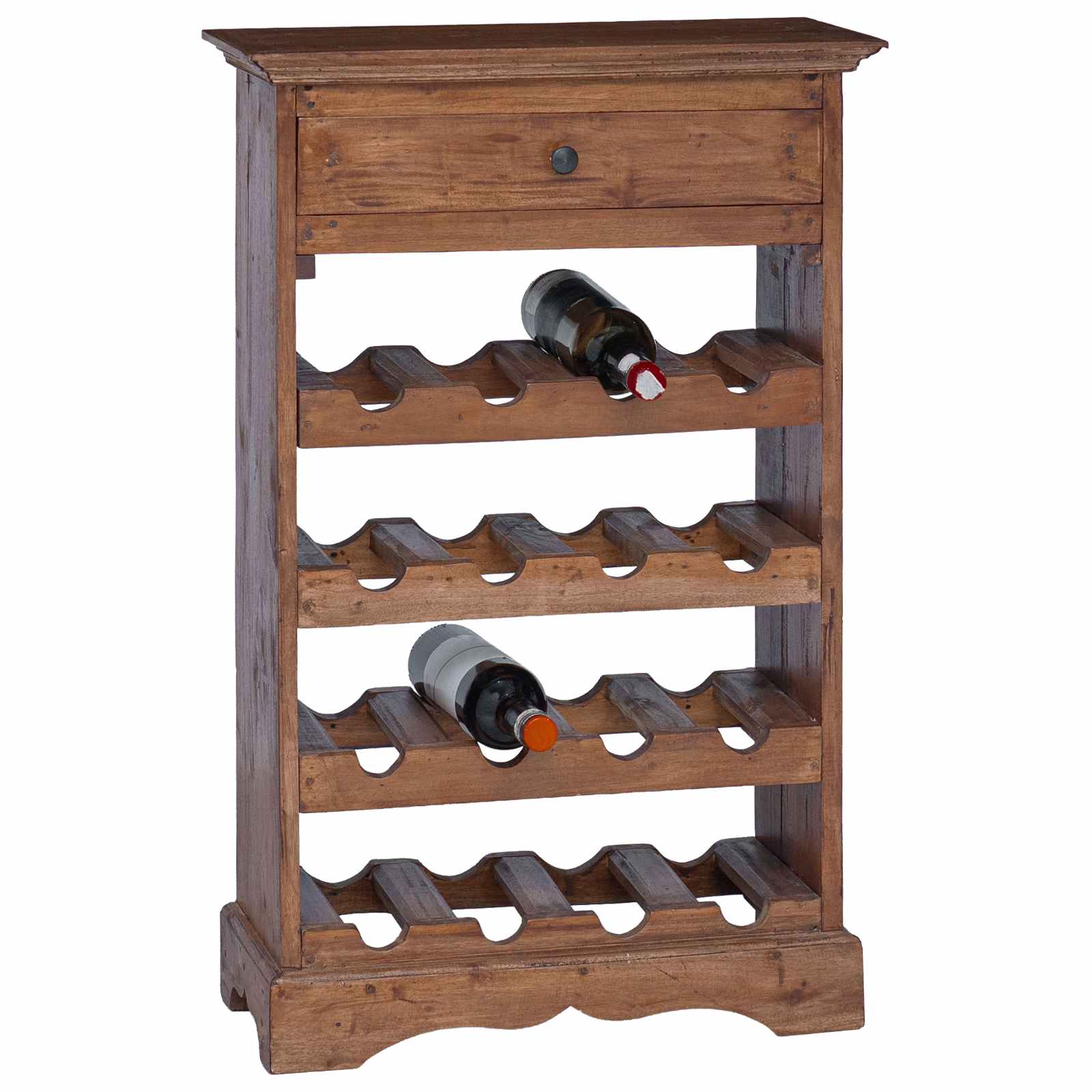 Étagère à vin 55 x 23 x 85 cm Bois de Mahogany Massif - XIOS