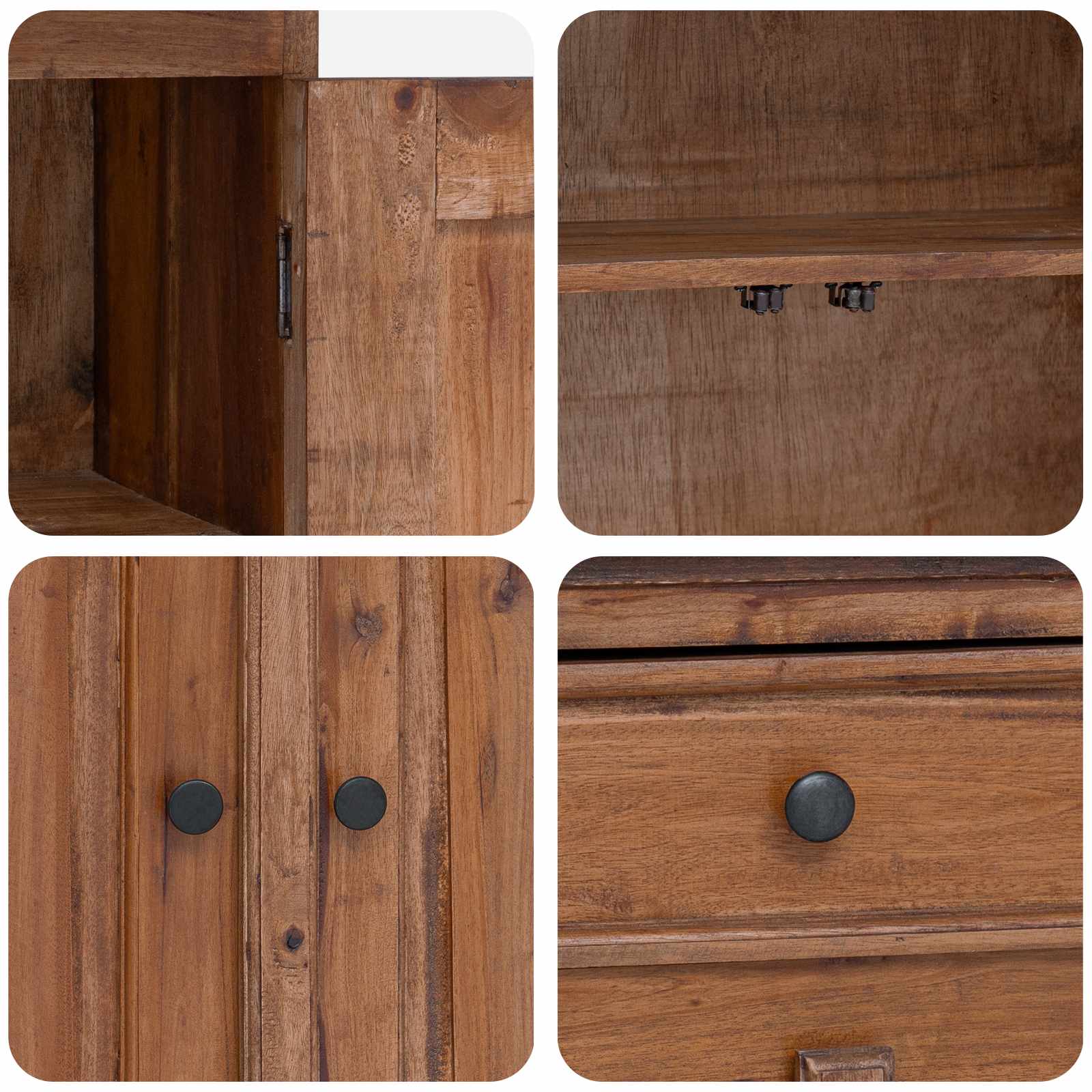 Armoire de rangement 63 x 30 x 79 cm Bois de Mahogany Massif - XIOS