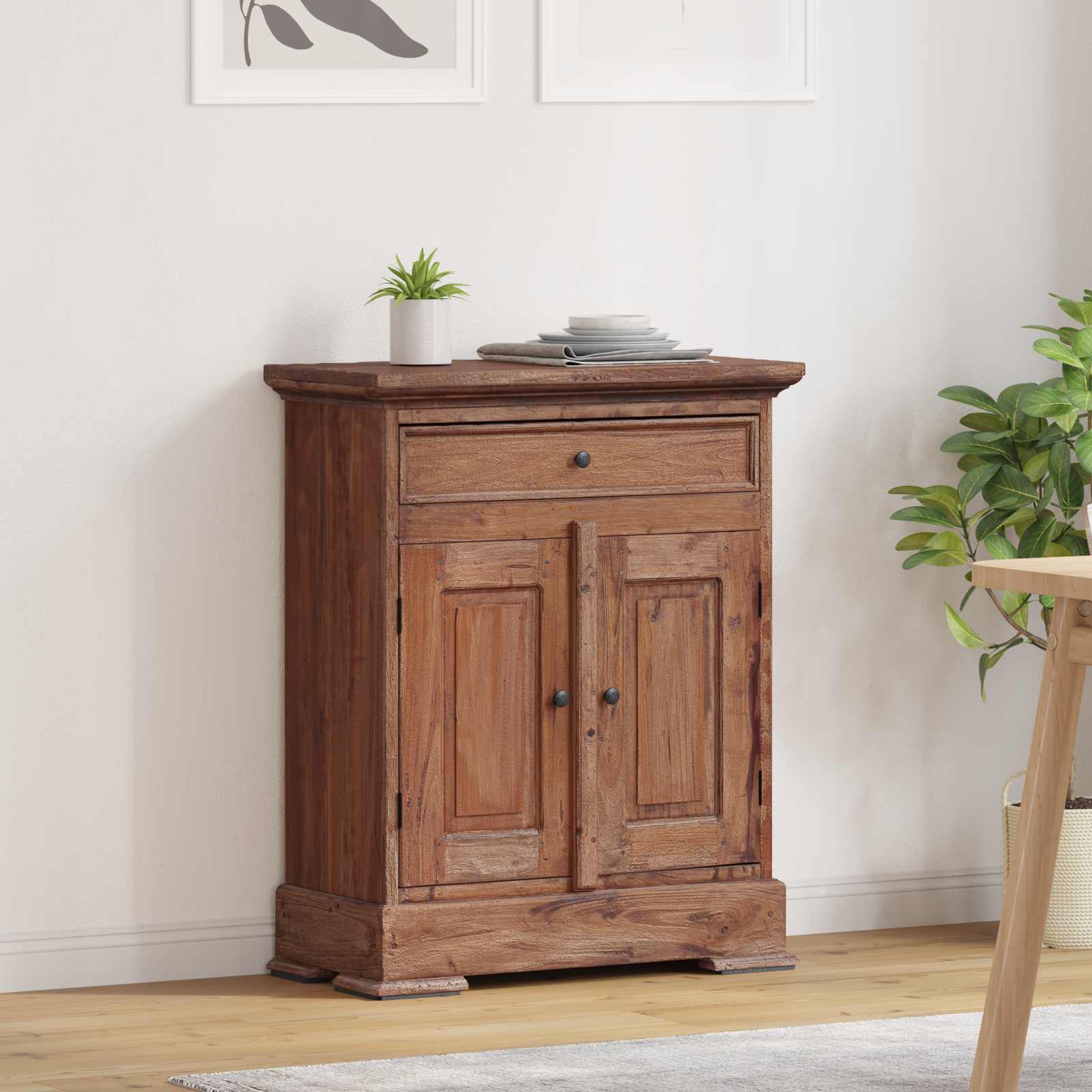 Armoire de rangement 63 x 30 x 79 cm Bois de Mahogany Massif - XIOS