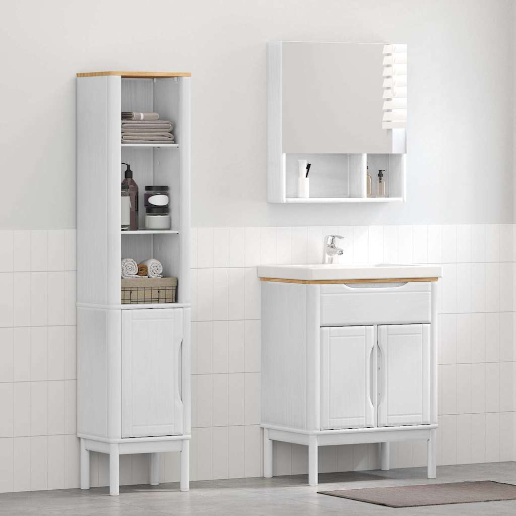 Ensemble de mobilier de salle de bain FLORO 2 pièces Blanc